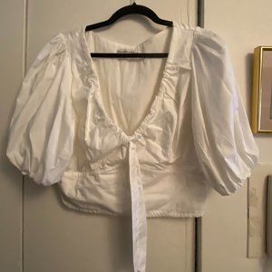 Abercrombie White Blouse, Size L